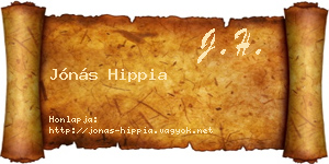 Jónás Hippia névjegykártya